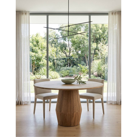 Mesa Reuniones Jacquard de Madera Ø130 cm. - Montiel