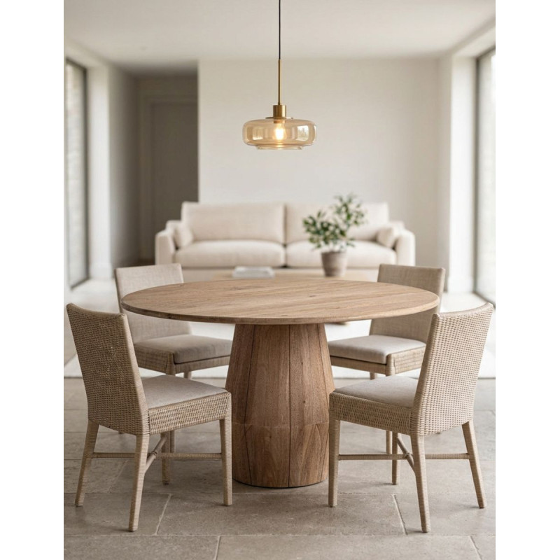 Mesa Reuniones Jacquard de Madera Ø130 cm. - Montiel