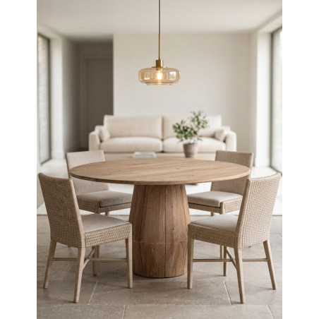 Mesa Reuniones Jacquard de Madera Ø130 cm. - Montiel