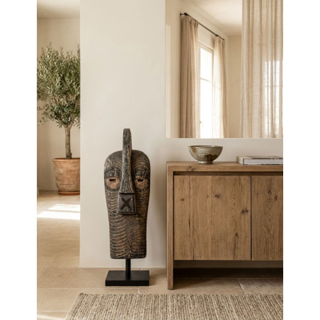 Figura Artesanal Plik de Decoración Madera Marrón - Montiel