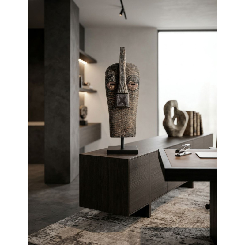 Figura Artesanal Plik de Decoración Madera Marrón - Montiel