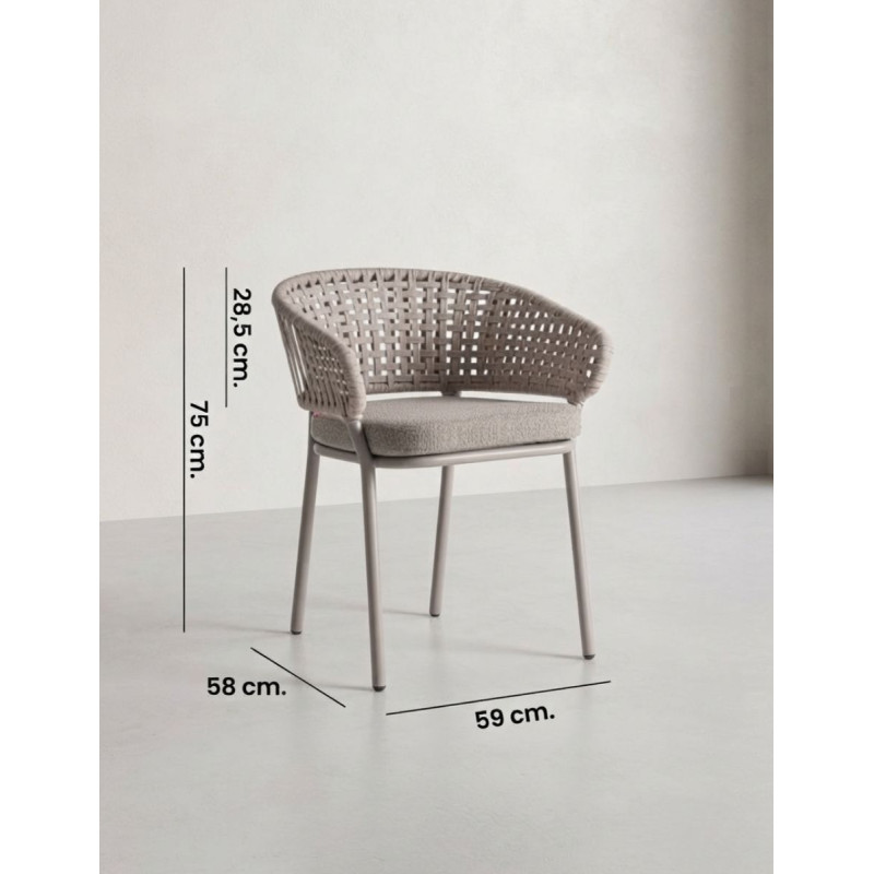 Silla de Exterior Lenk Acabado Topo - Montiel