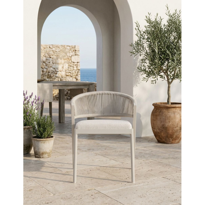 Silla de Exterior Tegna Gris y Marfil - Montiel