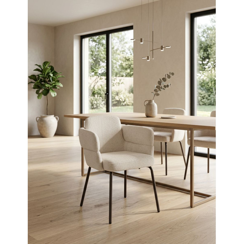 Silla Laven de Comedor Color Crema - Montiel