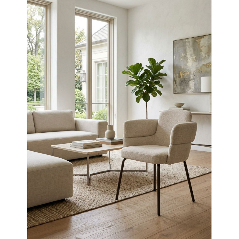 Silla Laven de Comedor Color Crema - Montiel