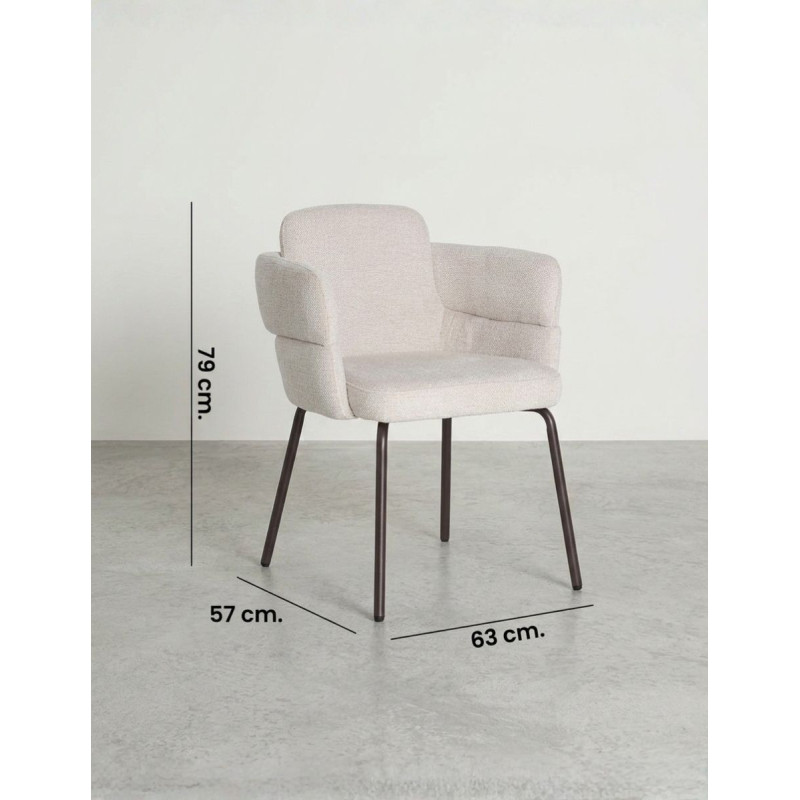 Silla Laven de Comedor Color Crema - Montiel