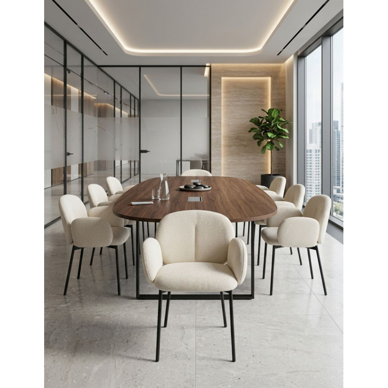 Silla Comedor Brugnac Tapizada en Crema - Montiel