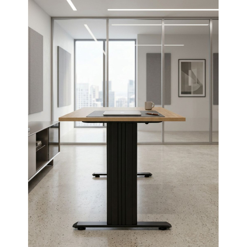 Mesa Oficina Recta 160x80 cm. Nogal MM1906 de Montiel