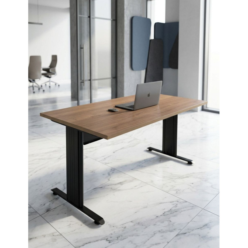 Mesa Oficina Recta 160x80 cm. Nogal MM1906 de Montiel