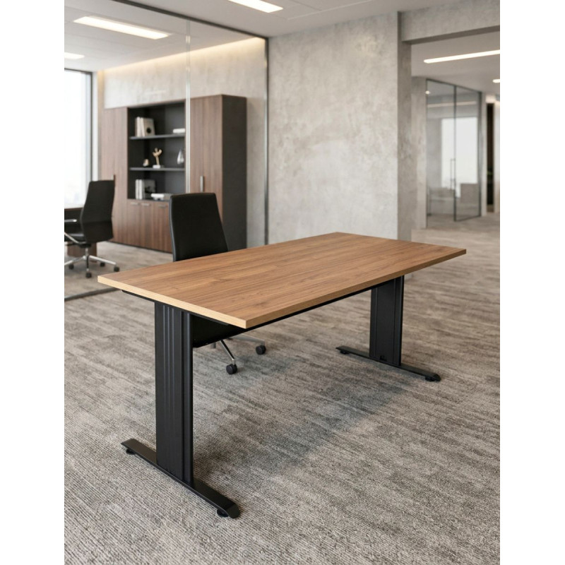 Mesa Oficina Recta 160x80 cm. Nogal MM1906 de Montiel