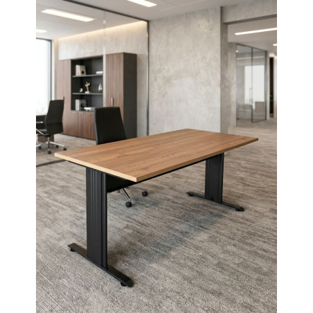 Mesa Oficina Recta 160x80 cm. Nogal MM1906 de Montiel