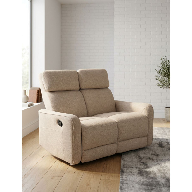 Sofá Biplaza Reclinable Relax con Manetas de Acción - Montiel