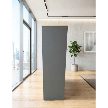 Armario Medio Oficina 165x100 cm. Gris de Permasa - Montiel