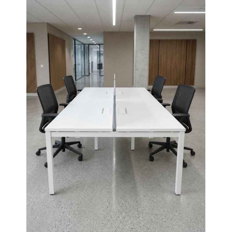 Multipuesto 4 Puestos Blanco 320x160 cm. MM1908 de Montiel