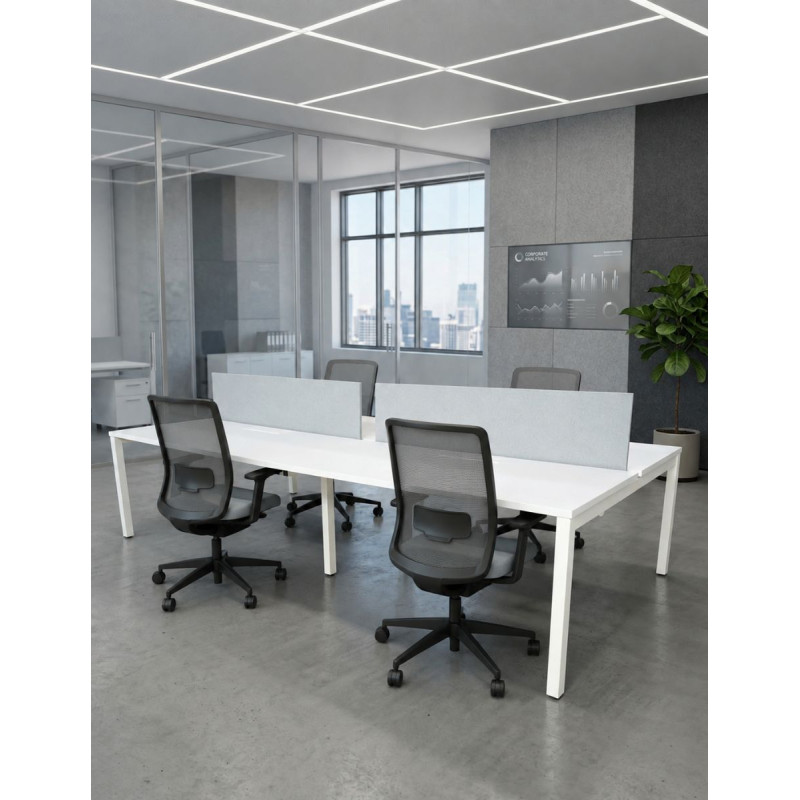 Multipuesto 4 Puestos Blanco 320x160 cm. MM1908 de Montiel