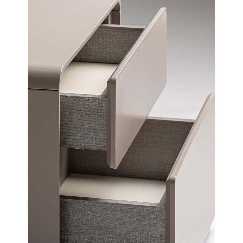 Mesita de Noche Theys 2 Cajones Beige - Montiel