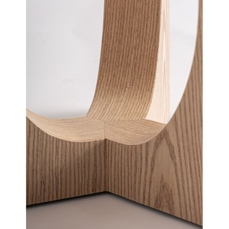 Mesa Auxiliar Lira Redonda de Madera Ø80x41 cm. - Montiel