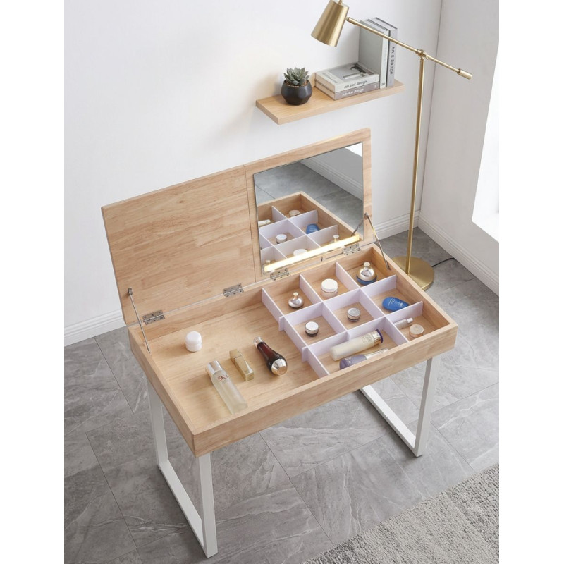 Tocador con Espejo Pretty 100x50 CM Nordish/Blanco - Montiel