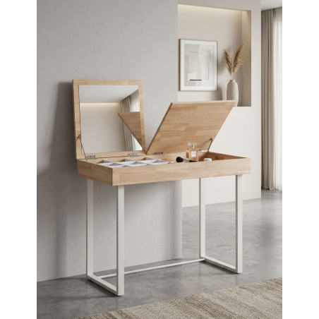 Tocador con Espejo Pretty 100x50 CM Nordish/Blanco - Montiel