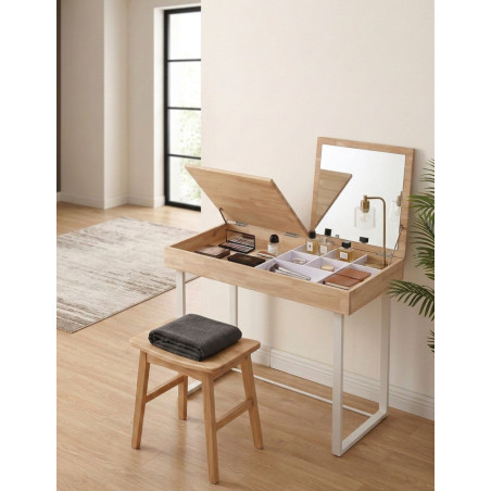 Tocador con Espejo Pretty 100x50 CM Nordish/Blanco - Montiel