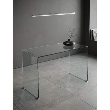 Mesa de escritorio Note 120x70 CM Cristal Transparente