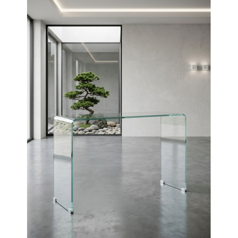 Mesa de escritorio Note 120x70 CM Cristal Transparente