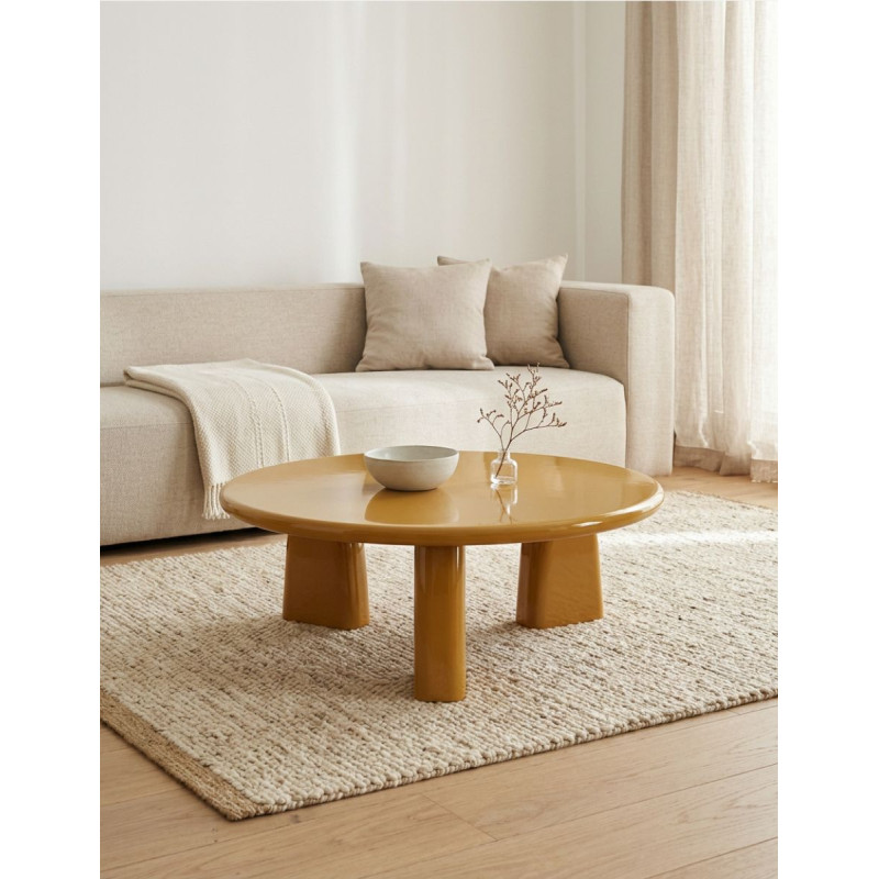 Mesa de Centro Provenza Baja en Madera Mostaza - Montiel