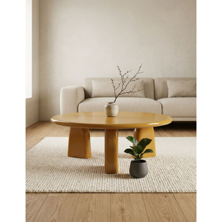 Mesa de Centro Provenza Baja en Madera Mostaza - Montiel