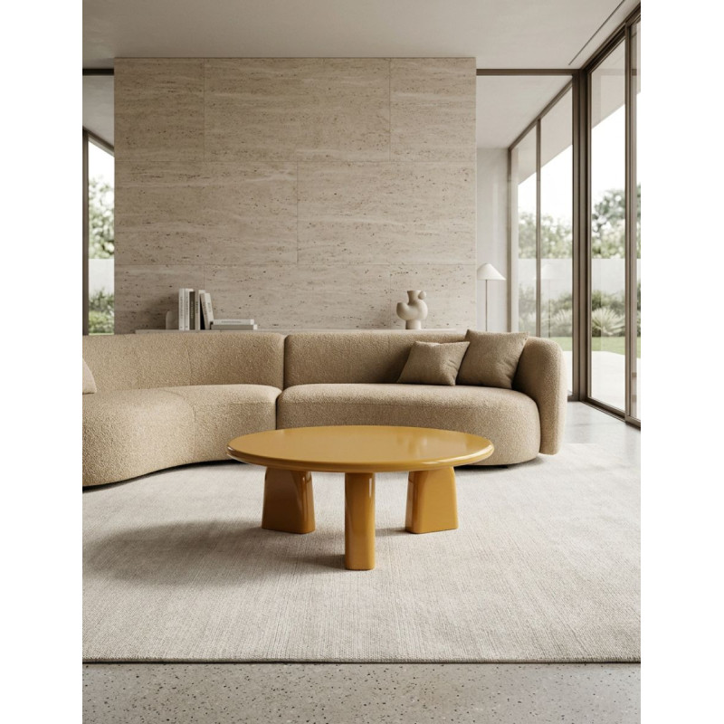 Mesa de Centro Provenza Baja en Madera Mostaza - Montiel