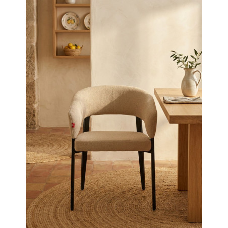 Pack de 2 Sillas Comedor Bruges Beige y Negra - Montiel