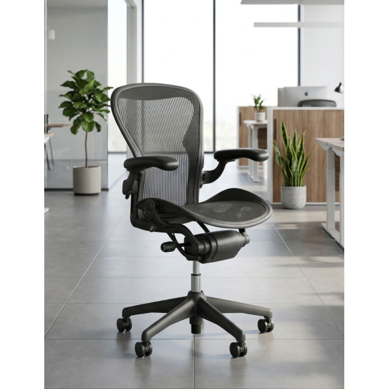 Silla Ergonómica Aeron de Herman Miller - Talla B - Muebles Montiel