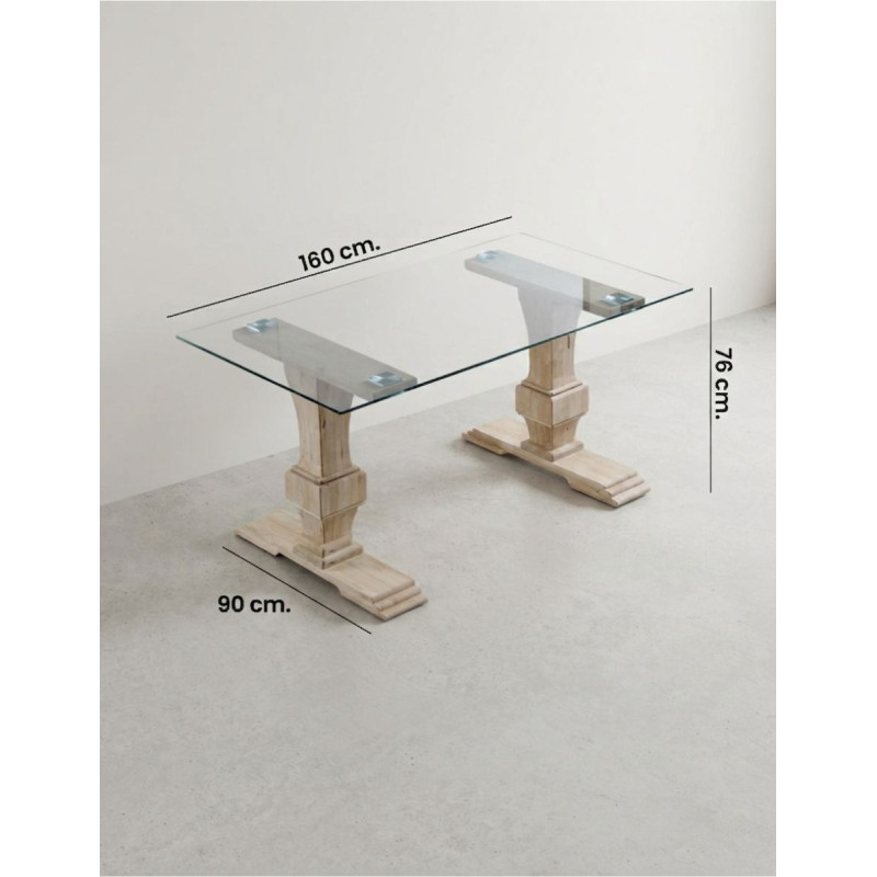 Mesa Versalles Fija de Comedor 160x90 cm. - Montiel