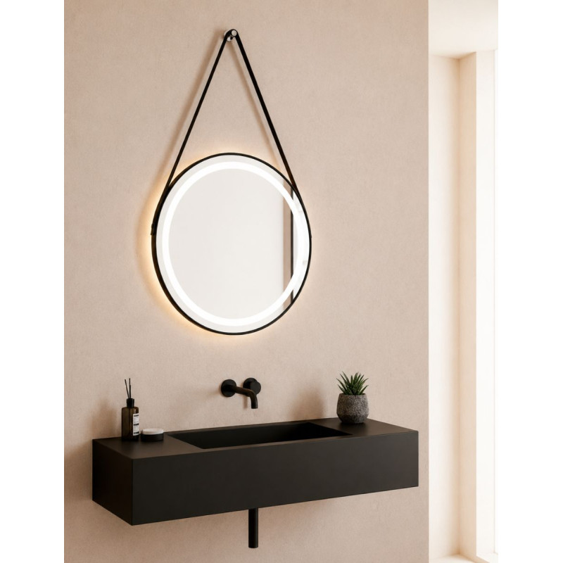 Espejo Belt Colgante Ø60 cm. Iluminación LED - Montiel
