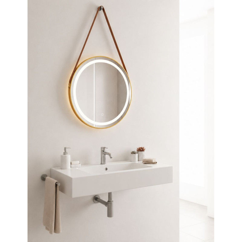 Espejo Belt Colgante Ø60 cm. Iluminación LED - Montiel