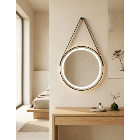 Espejo Belt Colgante Ø60 cm. Iluminación LED - Montiel