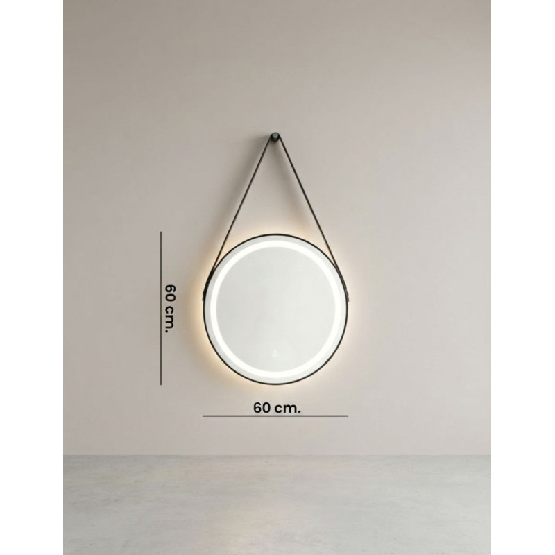 Espejo Belt Colgante Ø60 cm. Iluminación LED - Montiel
