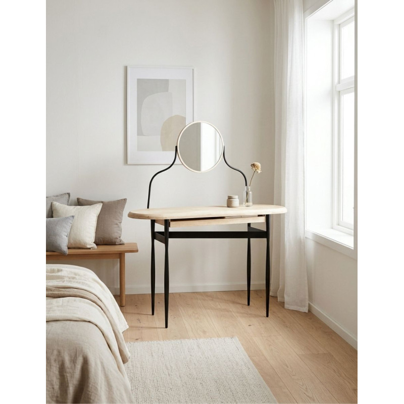 Tocador Moon Entradas 120x40 cm. Nordish/Negro - Montiel