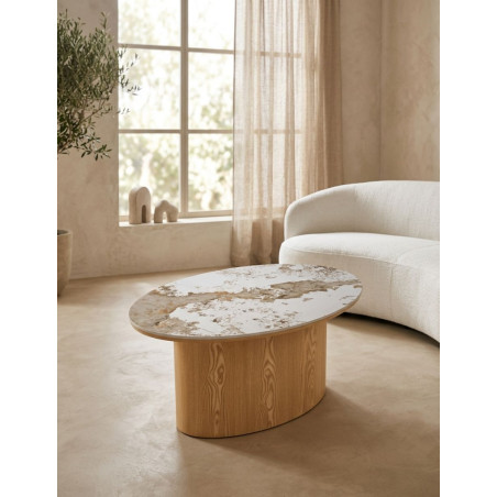 Conjunto Mesas de Salón Ashley Oak/Cerámica - Montiel