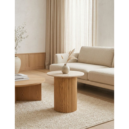 Conjunto Mesas de Salón Meryl Oak/Travertino - Montiel