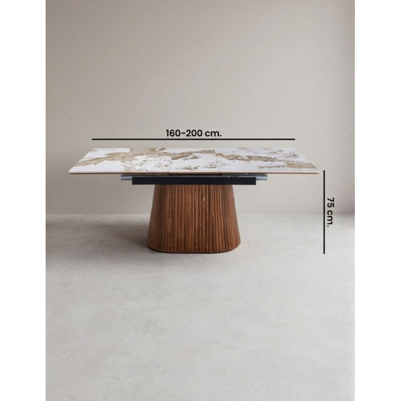 Mesa Extensible Angelina de Comedor 160-200x90 cm. - Montiel