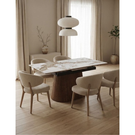 Mesa Extensible Angelina de Comedor 160-200x90 cm. - Montiel