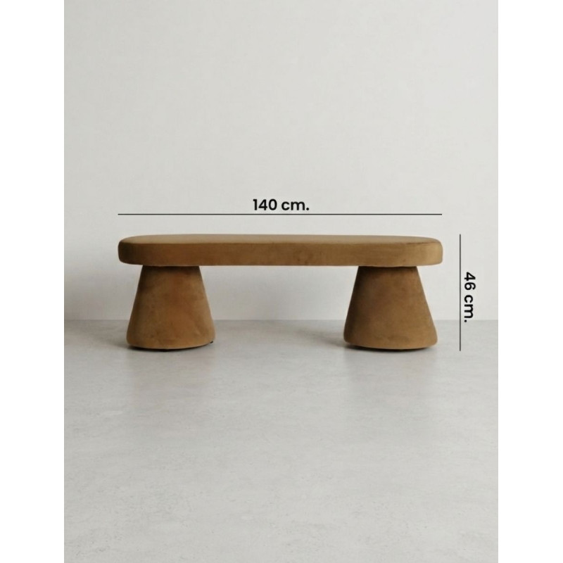 Banco Asiento Fleix Beige 140x46 cm. - Montiel