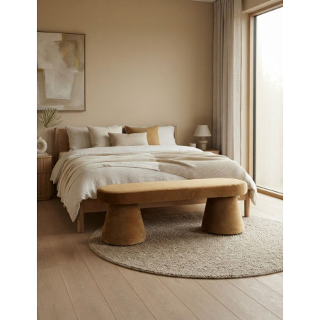 Banco Asiento Fleix Beige 140x46 cm. - Montiel