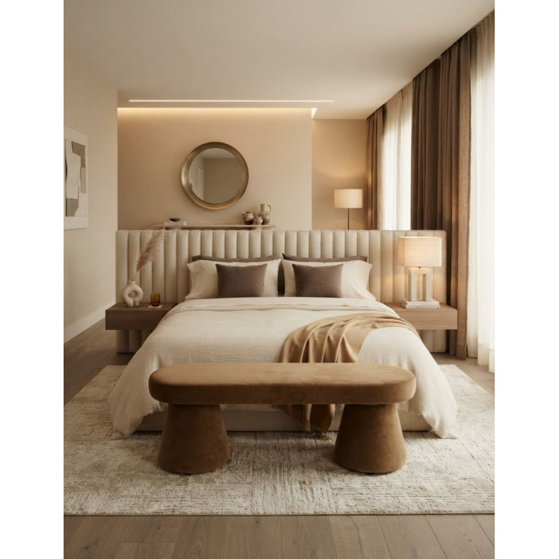 Banco Asiento Fleix Beige 140x46 cm. - Montiel