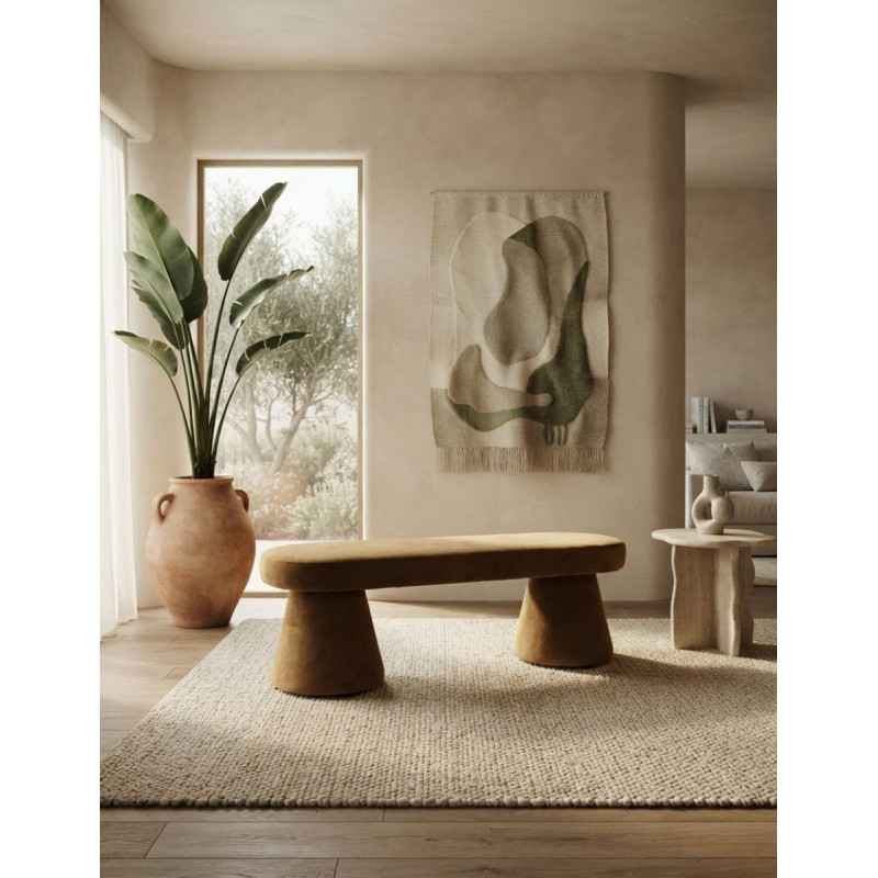 Banco Asiento Fleix Beige 140x46 cm. - Montiel