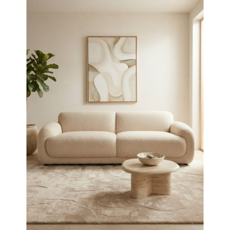 Sofá Beige Ligerz de 3 Plazas para Salón - Montiel