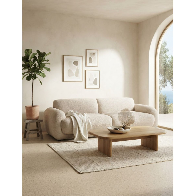 Sofá Beige Ligerz de 3 Plazas para Salón - Montiel