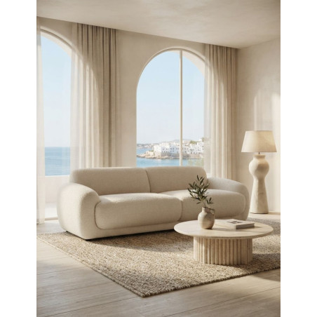 Sofá Beige Ligerz de 3 Plazas para Salón - Montiel