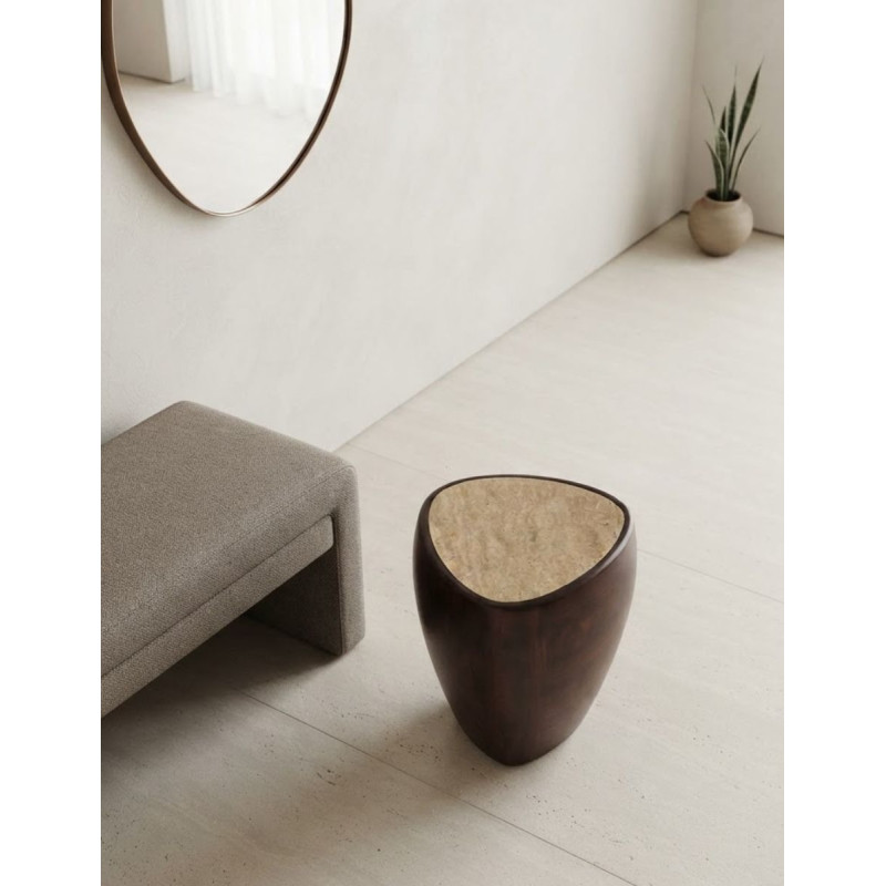 Mesa Braine Auxiliar de Madera 46x40 cm. - Montiel