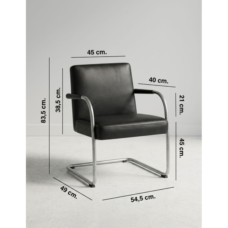 Silla Confidente Piel Visasoft de Vitra - Montiel
